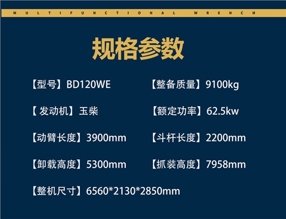 寶鼎BD120WE輪式抓木機