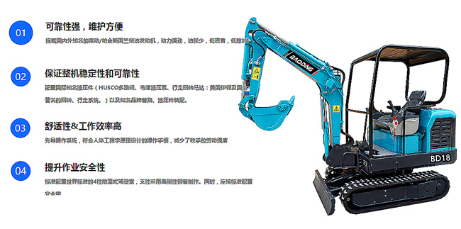 寶鼎18微型挖掘機優勢介紹
